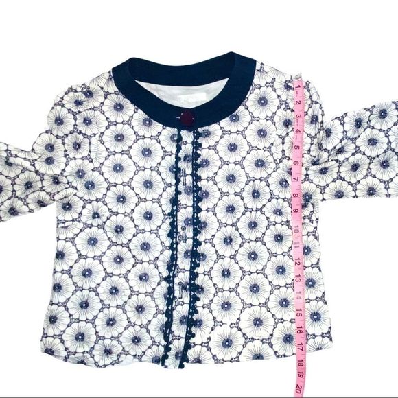 Jade by Melody Tam white and navy crop jacket - Picture 5 of 12